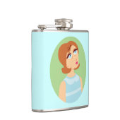 レトロガールブルー フラスク (右)