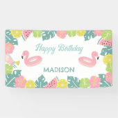 レトロガールプールパーティーバナー 横断幕 (横)