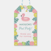 レトロガールプールパーティー ギフトタグ (正面)