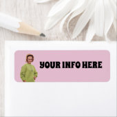 レトロガール差出人住所ラベル ラベル (インサイチュ)