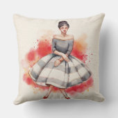 レトロガール装飾用クッション クッション (裏面)