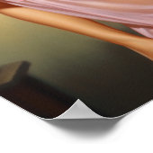 レトロガール、カウボーイハット ポスター (角)