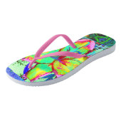 レトロキウイライム熱帯性リリマウスパットタンクトップ ビーチサンダル (アングル)