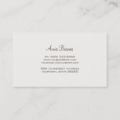 レトロキスをするリップメイクアップアーティストコスメトロジピーチ 名刺 (裏面)