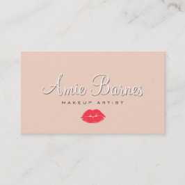 レトロキスをするリップメイクアップアーティストコスメトロジピーチ 名刺