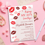 レトロキスをするMy 20's Goodbye 30th Birthdayパーティー 招待状<br><div class="desc">この祝「20's Goodbye」のバースデーパーティーの招待とスタイルしキスをするて、素晴らしい30歳の誕生日！この招待ガーリーは特別な日に向けスタイリッシュて設計され、トレンディーとおもしろいお祝いに最適。右側にインスパイア赤面のピンク色のレトロなハーフアーチを備え、滞在中にモダン漂いしゃれているていよくはしゃぐる。サイド離れは、様々な口紅の色合いとサイズのキスマークの様々な組み合わせを示し、"ciao"、"adios"、"see ya"などの生意気な別れ句と一緒に、すべてコケットでランダムなパターンで設定される。完全にカスタマイズ可能なこの編集可能なテンプレートを使用すると、招待状をパーソナライズでき、スタイルで祝30歳のマイルストーンを達成するのに最適な選択肢となります。思い出ユニークに残る「Good 20s」誕生日パーティーへの招待とおもしろい!</div>