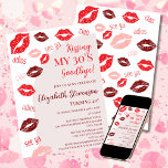 レトロキスをするMy 30's Goodbye 40th Birthdayパーティー 招待状<br><div class="desc">40歳祝を迎え、この「30歳のお別れ」のバースデーパーティーの招待キスをするで素晴らしいスタイルを果たす！特別な日におもしろい、トレンディー、フェミニン雰囲気を持ち込むように設計されたこの招待は、30年代へのスタイリッシュ送迎に最適である。レトロなインスパイア赤面ピンクのハーフアーチを右に配モダン置ししゃれているて魅力と融合すよくはしゃぐる。サイドは離れさまざまな色合いと大きさの口紅のキスマークの組み合わせで飾られよくはしゃぐ、おもしろいやコケットのパターンに散らばった「チャオ」「アディオス」「ヤを見よ」などの甘い別れのフレーズが並ぶ。この完全にカスタマイズ可能なテンプレートは、各詳細をユニークな形で作成でき、思い出に残る40歳の誕生日お祝いに最適。この素晴らしい招待を「さようなら30s」と言い、素晴らしい新しい10年を歓迎する完璧な方法にする！</div>