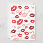 レトロキスをするMy 50's Goodbye 60th Birthday Party 招待状 (裏面)