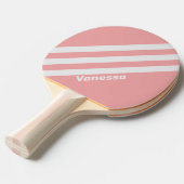 レトロキスストライプ3つの名前 卓球ラケット (正面アングル)