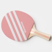 レトロキスストライプ3つの名前 卓球ラケット (横)