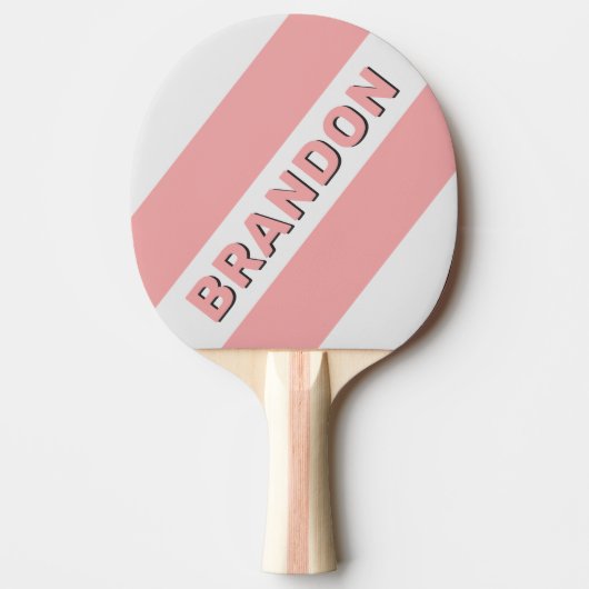レトロキス名はっきりした付ストライプき3つの 卓球ラケット (正面)