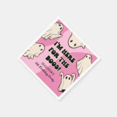 レトロキッズガールハロウィンバースデーパーティー スタンダードカクテルナプキン (角)