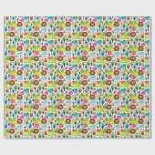 レトロキッズサファリライオン ラッピングペーパー (フラット)