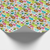 レトロキッズサファリライオン ラッピングペーパー (角)