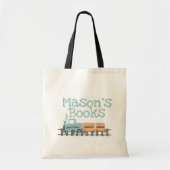 レトロキッズトレインネームライブラリブック トートバッグ (正面)