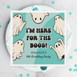 レトロキッズボーイハロウィンバースデーパーティー スタンダードカクテルナプキン