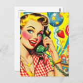 レトロキッチピンアップ ポストカード (正面/裏面)