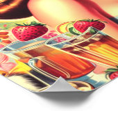 レトロキッチュかわいいピンナップ ポスター (角)