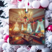 レトロキッチュレトロクリスマスパーソナライズされた メタルオーナメント