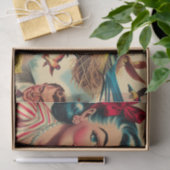 レトロキッチュ1950sガールイラストレーション 薄葉紙 (ギフト)