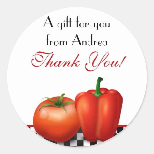 レトロキッチンまたは料理カスタマイズ可能なシール ラウンドシール (正面)