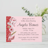 レトロキッチンウェディングシャワー招待状 招待状 (スタンド正面)