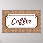 レトロキッチンダイナーコーヒーサインウォールアートポスター ポスター (正面)