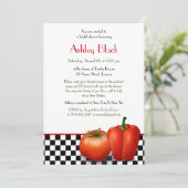 レトロキッチンテーマブライダルシャワー招待 招待状 (スタンド正面)