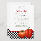 レトロキッチンテーマブライダルシャワー招待 招待状 (正面/裏面)