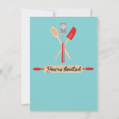 レトロキッチンブライダルシャワー招待状 招待状 (裏面)