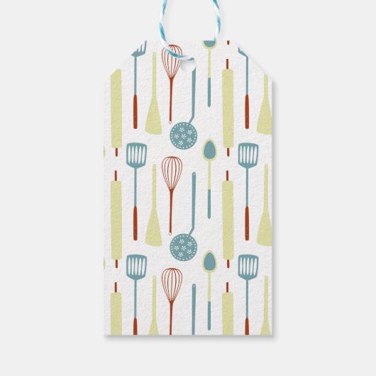 レトロキッチンベーカリーカフェケータリングラベル ギフトタグ (裏面)