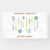 レトロキッチンベーカリーカフェケータリング事業 横断幕 (横)