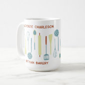 レトロキッチンベーカリーカフェケータリング コーヒーマグカップ (正面左)