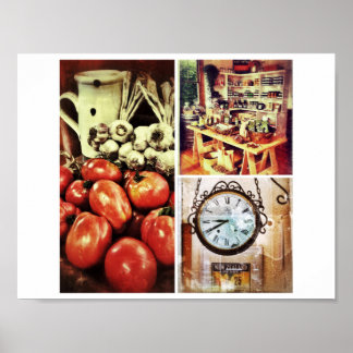 レトロキッチン写真ポスター ポスター
