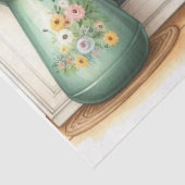 レトロキッチン料理とヒマワリ工芸品 薄葉紙 (詳細)