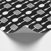 レトロキッチン料理器具パターン ラッピングペーパー (角)