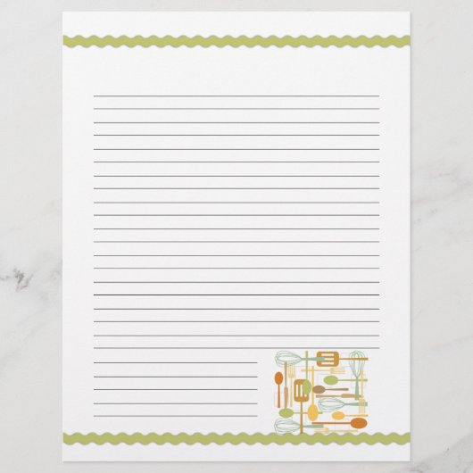 レトロキッチン料理器具レシピページ (正面)