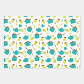 レトロキッチン装飾ポットパン用品テーマ ラッピングペーパーシート (正面2)