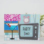 レトロキッチン – カクテル – ディナーパーティー- SRF 招待状 (スタンド正面)