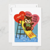 レトロキッテンバレンタイン シーズンポストカード (正面/裏面)