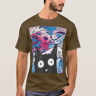 レトロキットンネコ合成波日本80年代マンガ原樹 Tシャツ