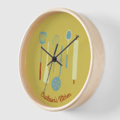 レトロキッパーソナライズされたチン 壁時計 (傾斜)