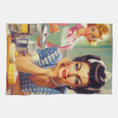 レトロキッ絵画チン キッチンタオル (横)