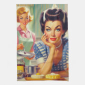 レトロキッ絵画チン キッチンタオル (縦)