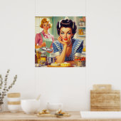 レトロキッ絵画チン ポスター (キッチン)