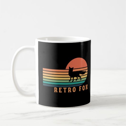 レトロキツネのTシャツ コーヒーマグカップ (左)