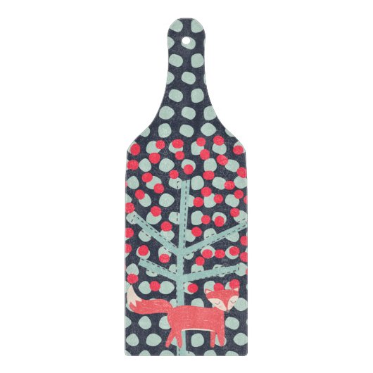 レトロキツネ カッティングボード (正面)