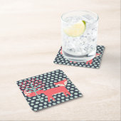 レトロキツネ スクエアペーパーコースター (インサイチュ)