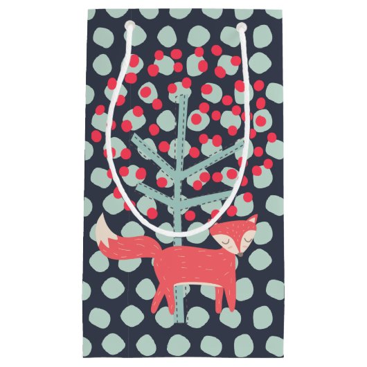 レトロキツネ スモールペーパーバッグ (正面)