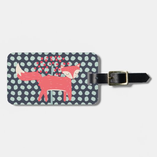 レトロキツネ ラゲッジタグ (正面横)